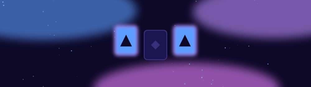 Pairs banner: the game's pattern in blue and purple neon on a deep night background.